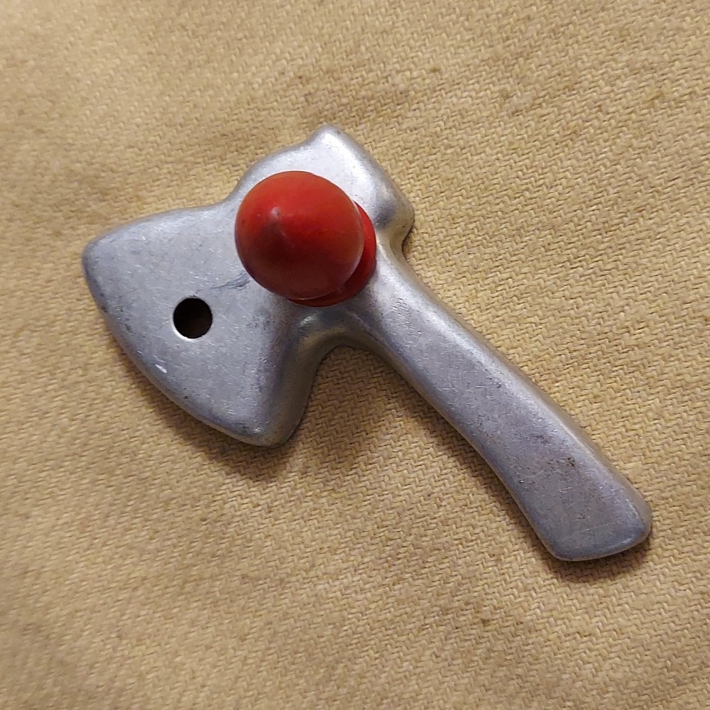 ❤️ Vintage Hatchet Aluminum Cookie Cutter With Red Wood Knob Handle